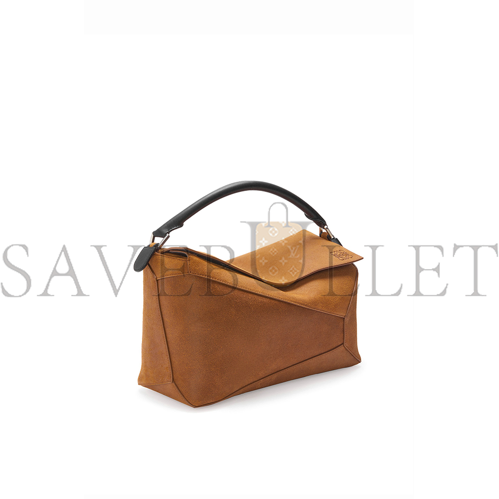 LOEWE LARGE PUZZLE BAG IN PRESSED SUEDE B510P00X03 (33*21.5*14.7cm)